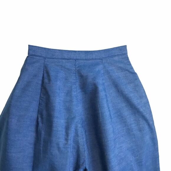 Vintage 1960s Embroidered Striped Pants Blue Small - Picture 9 of 16